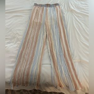 Striped flowy beach pants